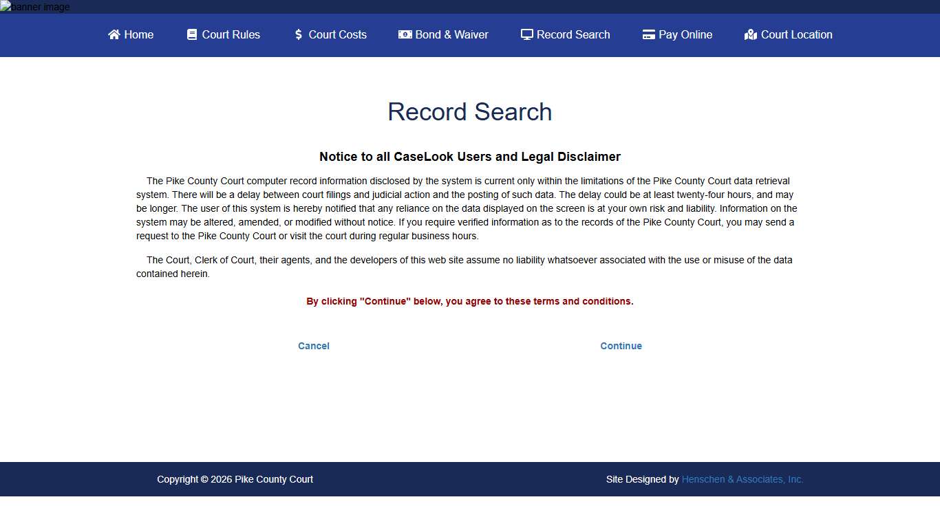Pike County Court - Record Search