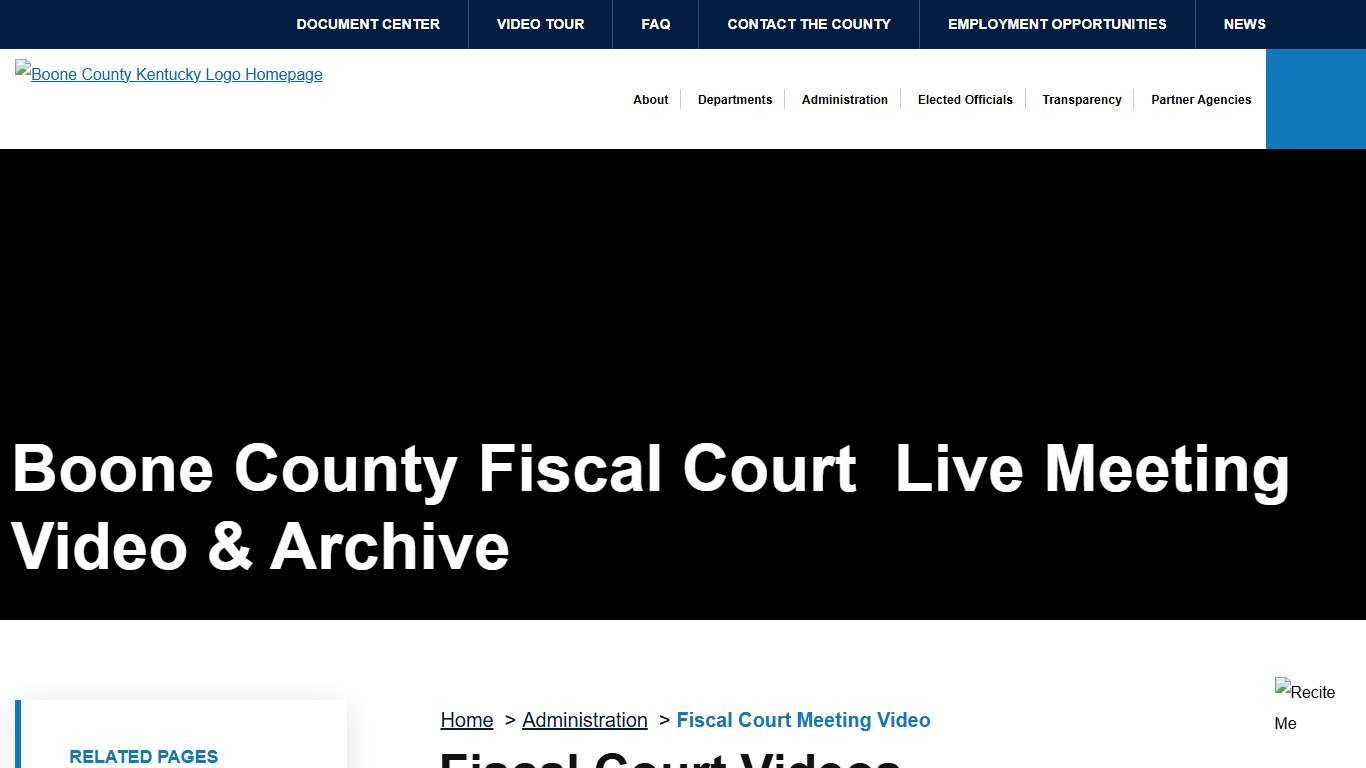 Fiscal Court Videos
