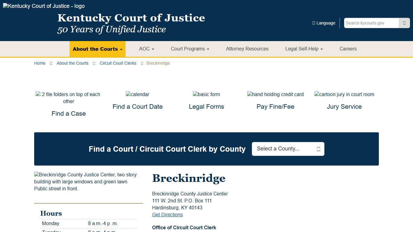 Breckinridge - Kentucky Court of Justice